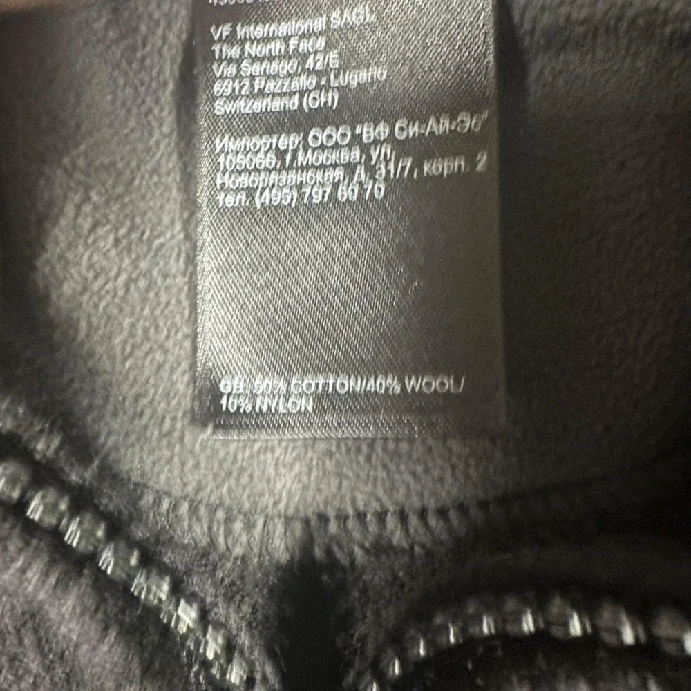 The North Face Sweater Mens Large Gray Cotton Wool 1/4 Zip Mock Neck Pullover‎